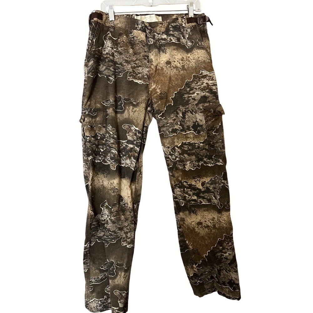 Rustic Ridge Mens M‎ Realtree Excape Camo Cargo Pants Ripstop Hunting Tactical